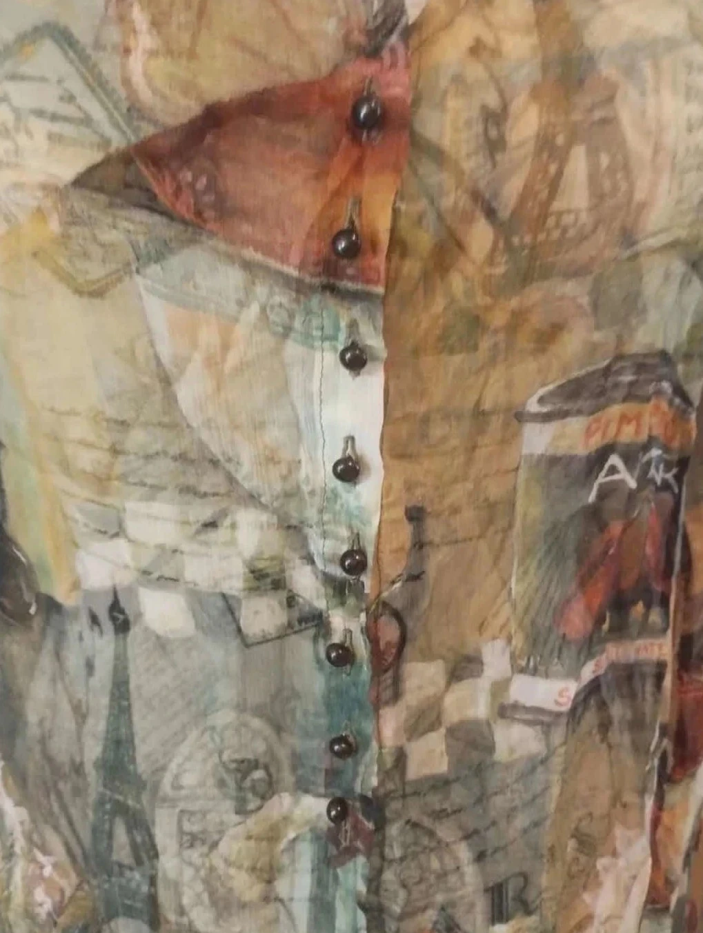 Camisa de voile transparente, 100% seda, Aventure des toiles T40 – photo 3
